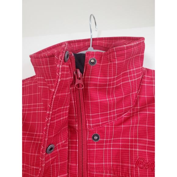 Bergans of Norway 1523 Mandal Lady Red Plaid Outdoor Belted Jacket Women's Large - Picture 4 of 16